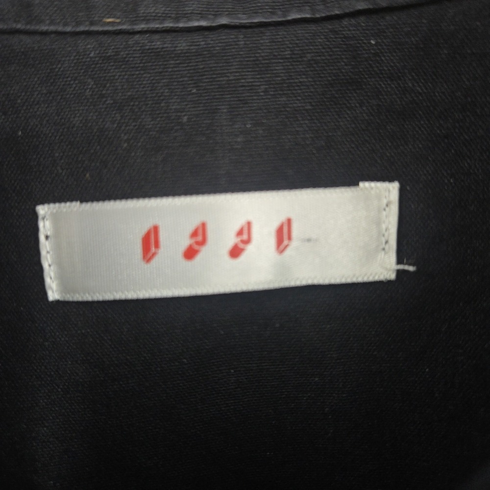 IJJI Work Jacket Size XS Black Cotton Canvas Deep Pockets Button Closure EUC - Picture 3 of 12